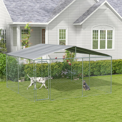 Outdoor Dog Kennel, Heavy Duty Playpen, 13.1' x 13.1' x 7.5' Houses, Kennels & Pens at Gallery Canada