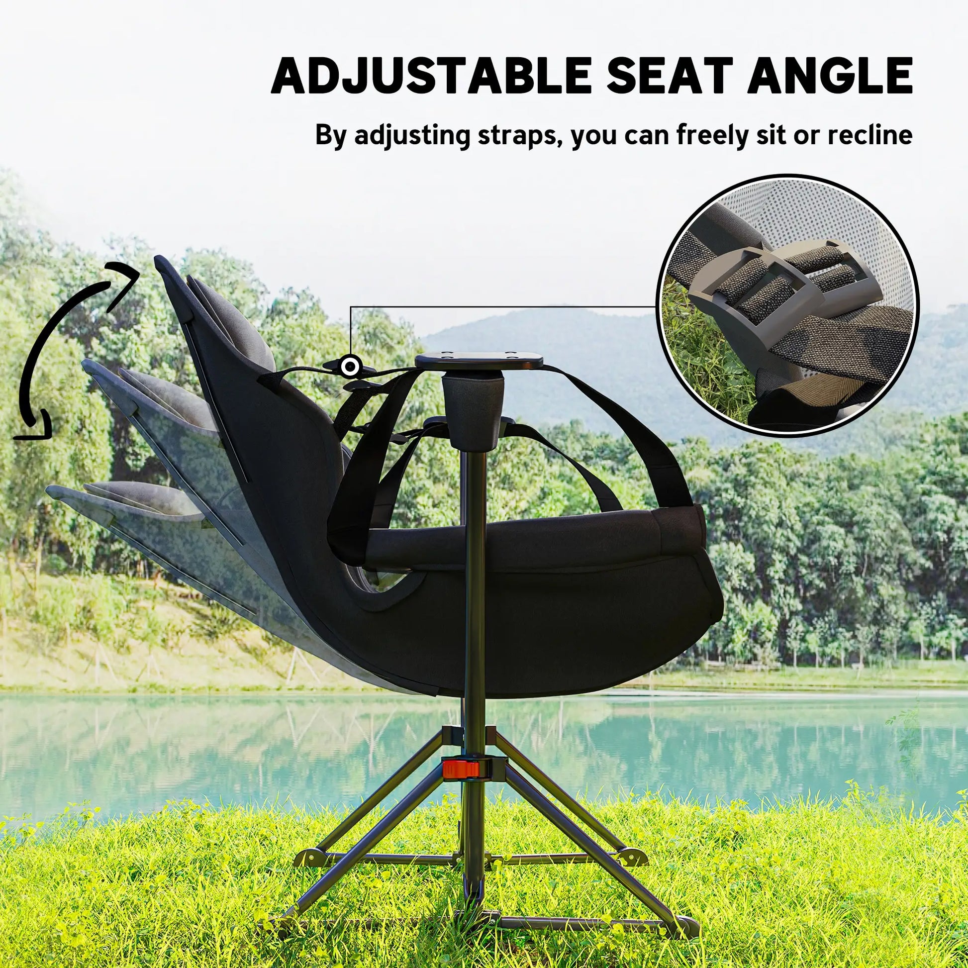 Hammock Camping Chair Set of 2, Adjustable Back, Cup Holder, Padded Seat Picnic Tables & Camping Chairs at Gallery Canada