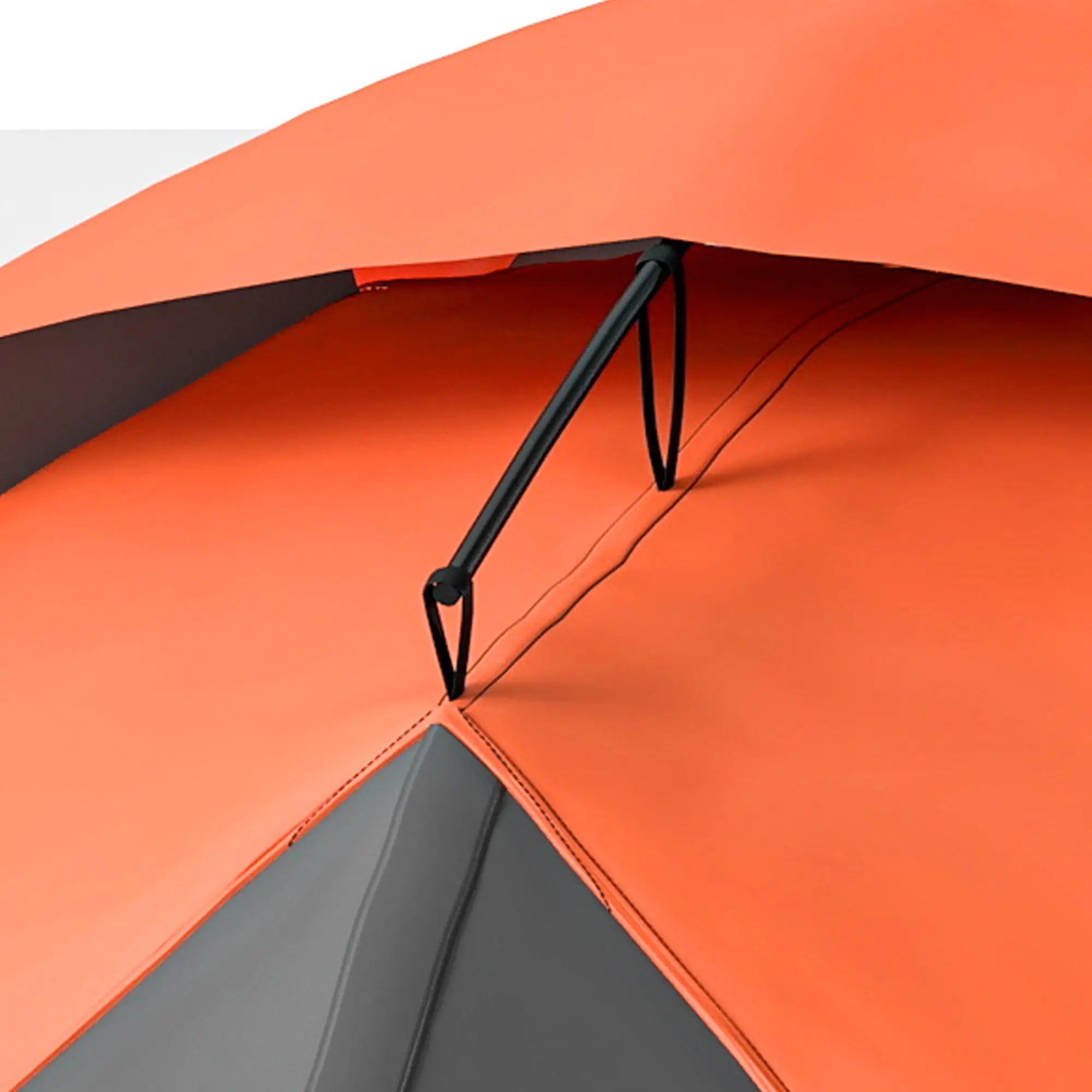 Pop up Camping Tent, 3-4 Man Family Tent, 3000mm Waterproof, with Carry Bag and Top Hook, Dark Grey and Orange Camping Tents at Gallery Canada