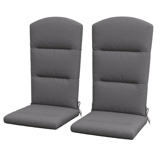 Adirondack Chair Replacement Cushion, With Back And Ties, Dark Grey Patio Chair Cushions Dark Grey at Gallery Canada