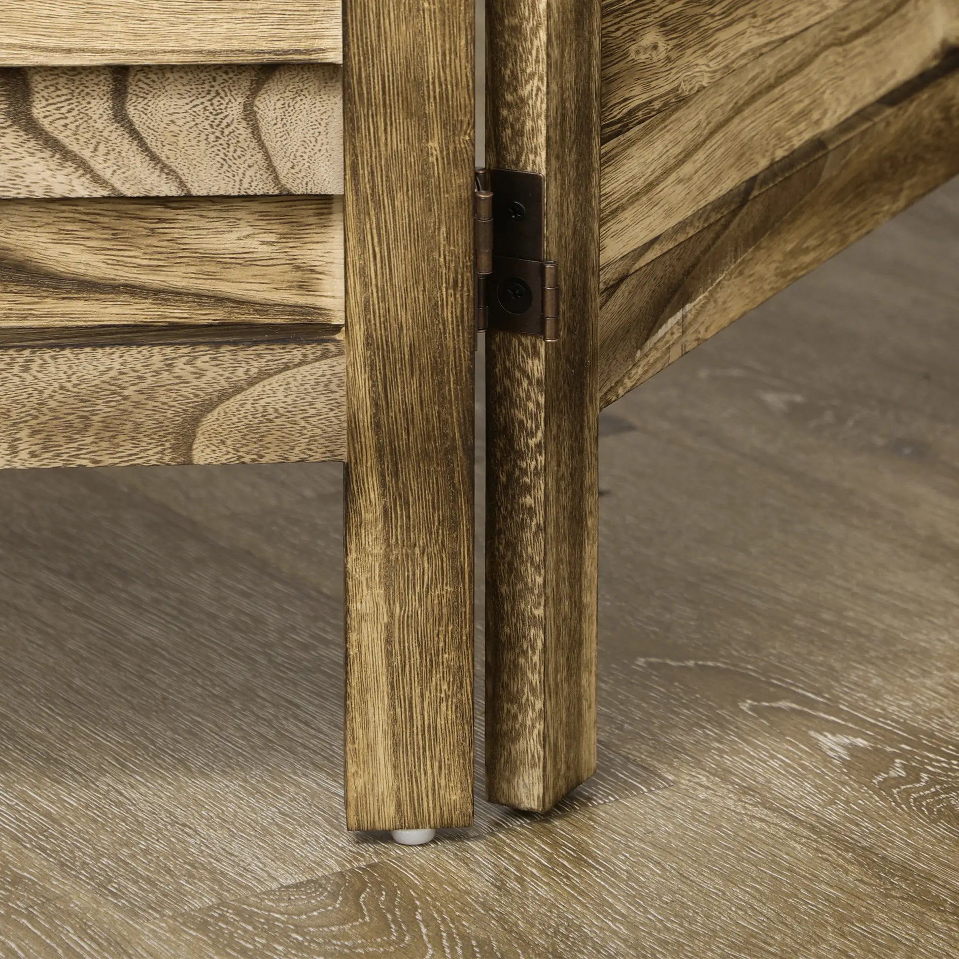 5.6 Ft Room Divider, 4 Panel Folding Privacy Screen, Brown Room Dividers at Gallery Canada