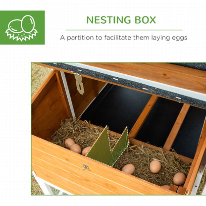 Large Chicken Coop With Nesting Box, For 2-4 Chickens, Orange And White Chicken Coops at Gallery Canada