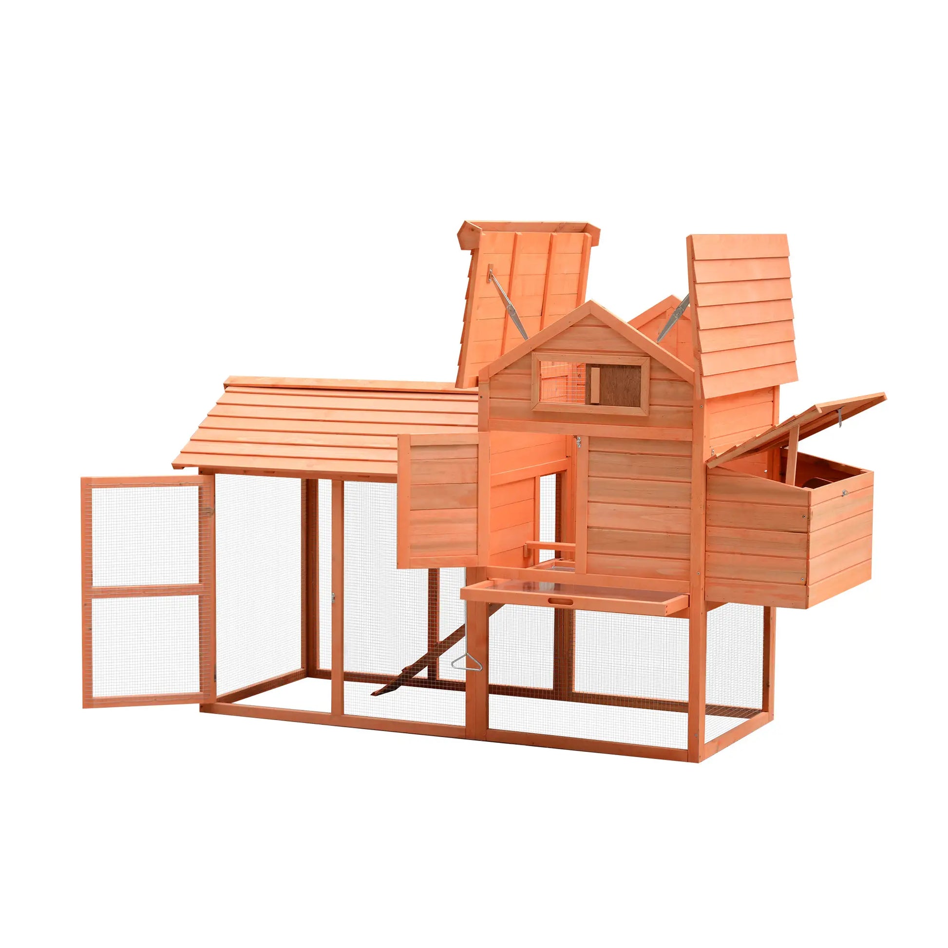 82" Wooden Chicken Coop, Rabbit Hutch, Poultry Cage with Run Chicken Coops at Gallery Canada
