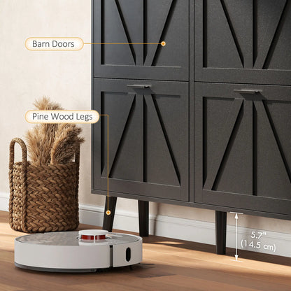 Shoe Storage Cabinet, 4 Flip Drawers, Farmhouse Narrow, Black Shoe Storage Cabinets & Racks at Gallery Canada
