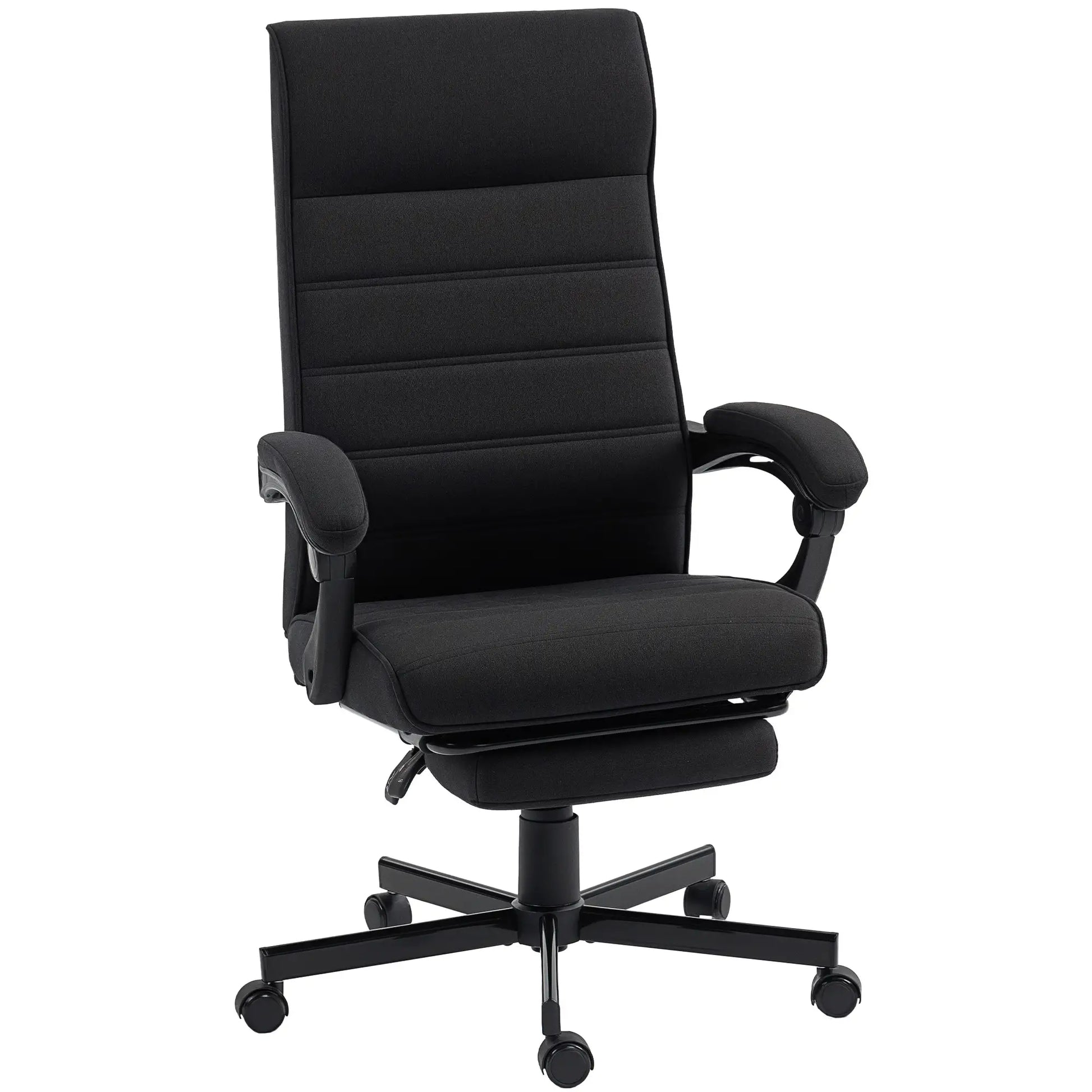 High Back Swivel Recliner Chair, Adjustable Height, Footrest, Armrest, Black Office Chairs at Gallery Canada
