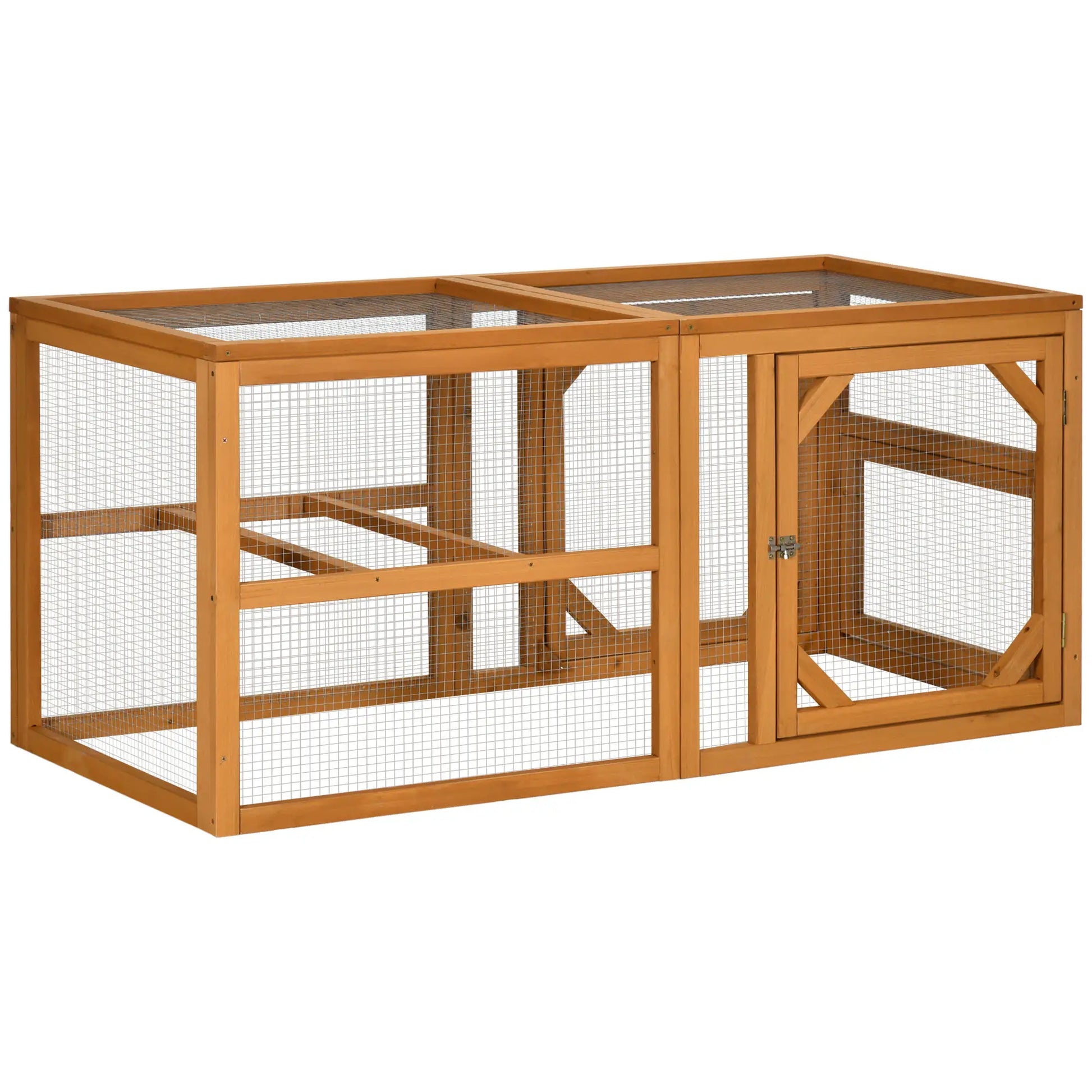 55" Wooden Chicken Coop Extension, Outdoor, Roosting Bars, Orange Chicken Coops at Gallery Canada