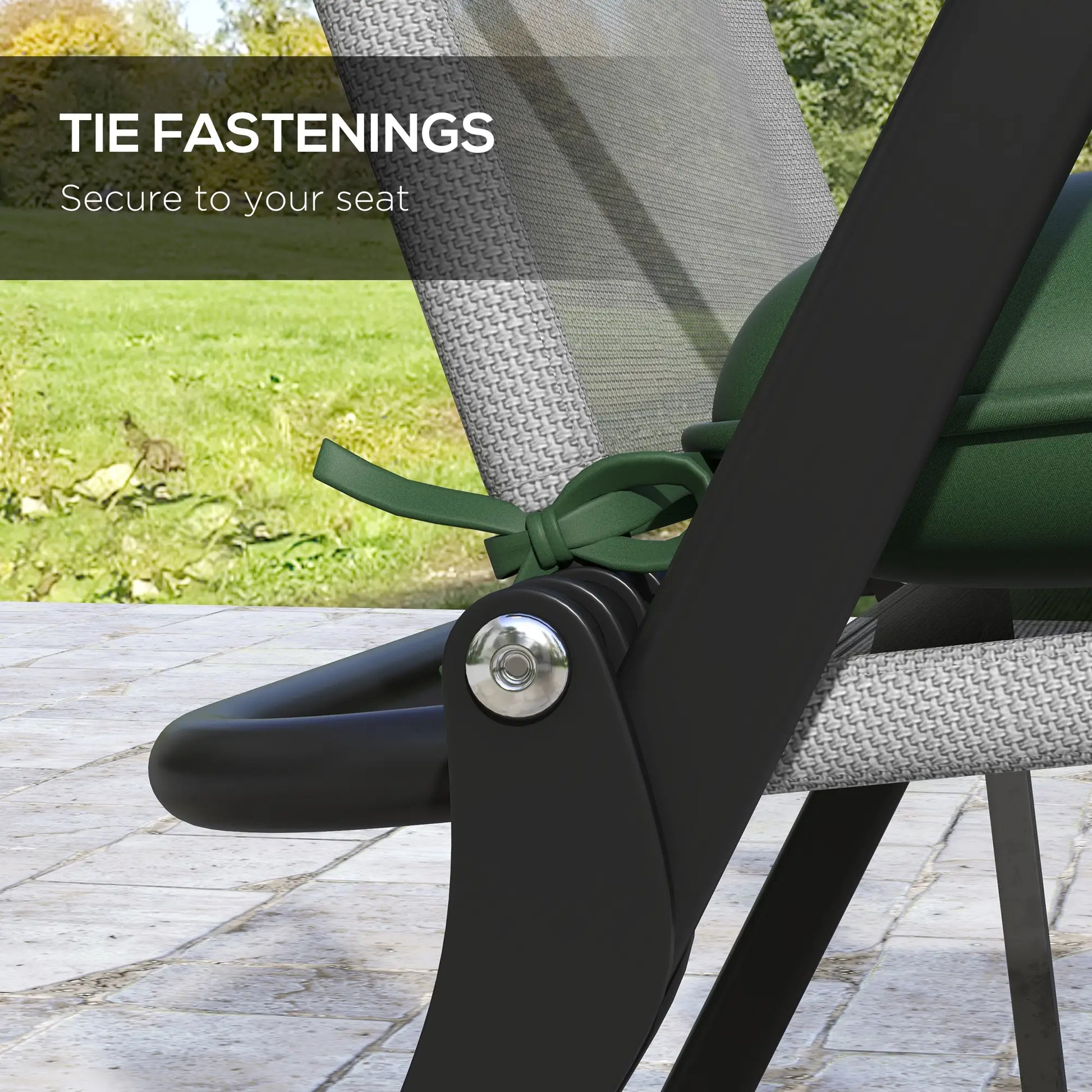 6-Piece Outdoor Patio Chair Cushion Set, Button Tufted, Dark Green Patio Chair Cushions at Gallery Canada