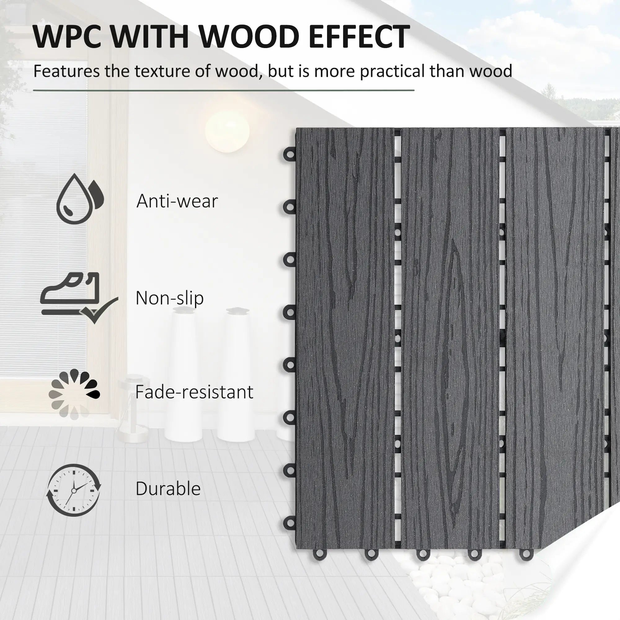 Interlocking Deck Tiles, 11 Pack 12