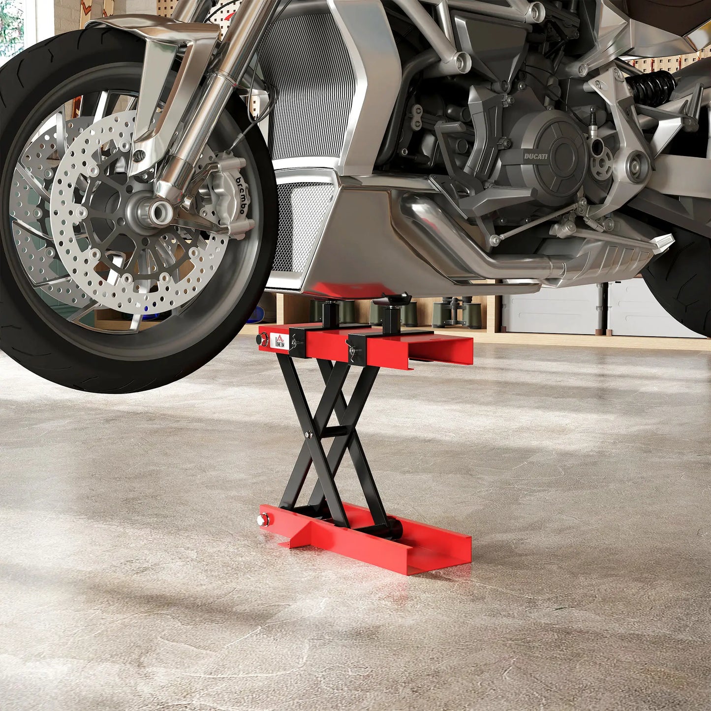 Motorcycle Scissor Lift Jack, 1100 lbs ATV Dirt Bike Stand, 3.7-15.7" Adjustable Height, Red Automotive at Gallery Canada