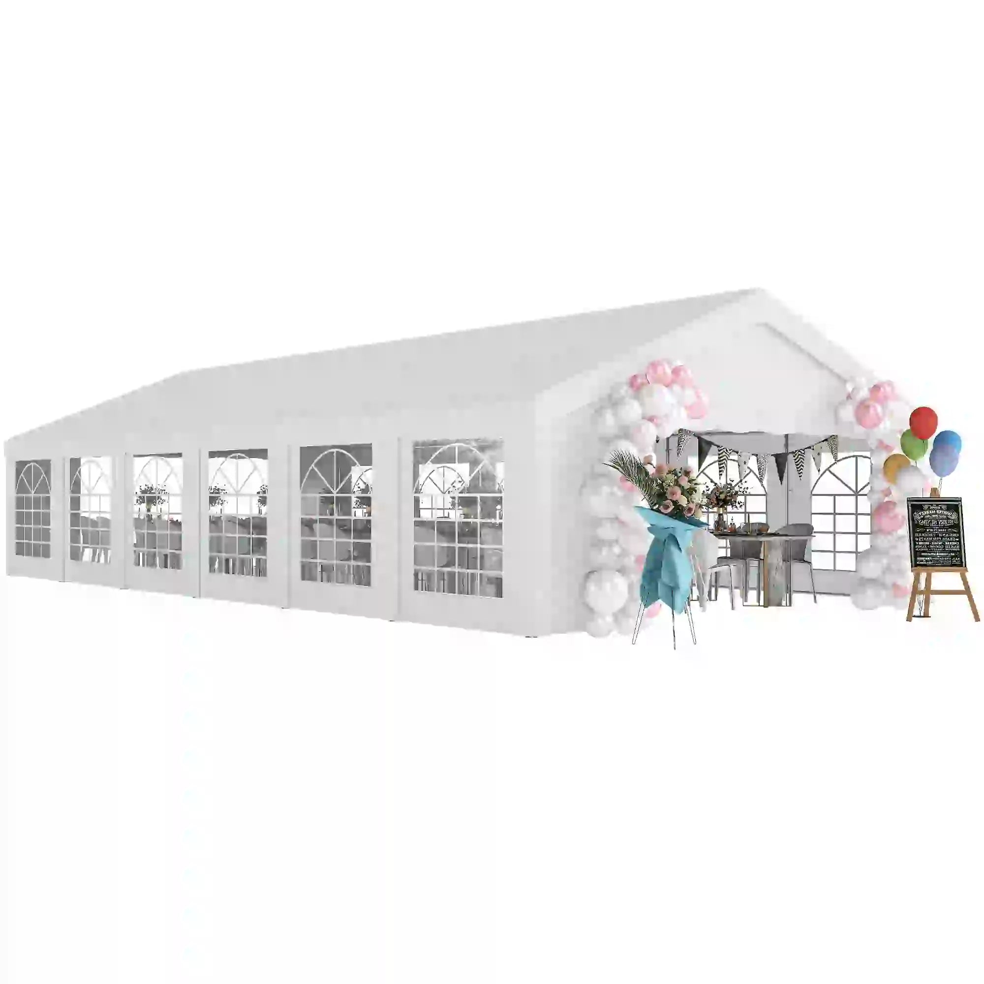 20' x 40' Party Tent, Outdoor Canopy With 12 Removable Windows Canopy Tents at Gallery Canada