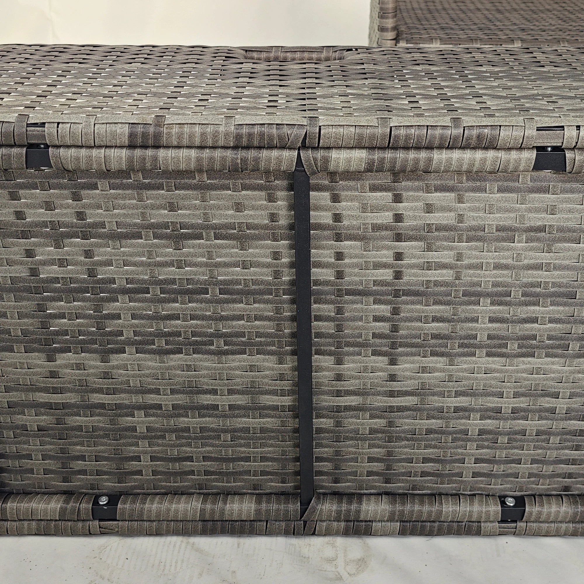 PE Wicker Serving Cart, 2-Tier Shelf, Outdoor Wheeled Rattan Cart, Grey Patio Dinning Tables at Gallery Canada