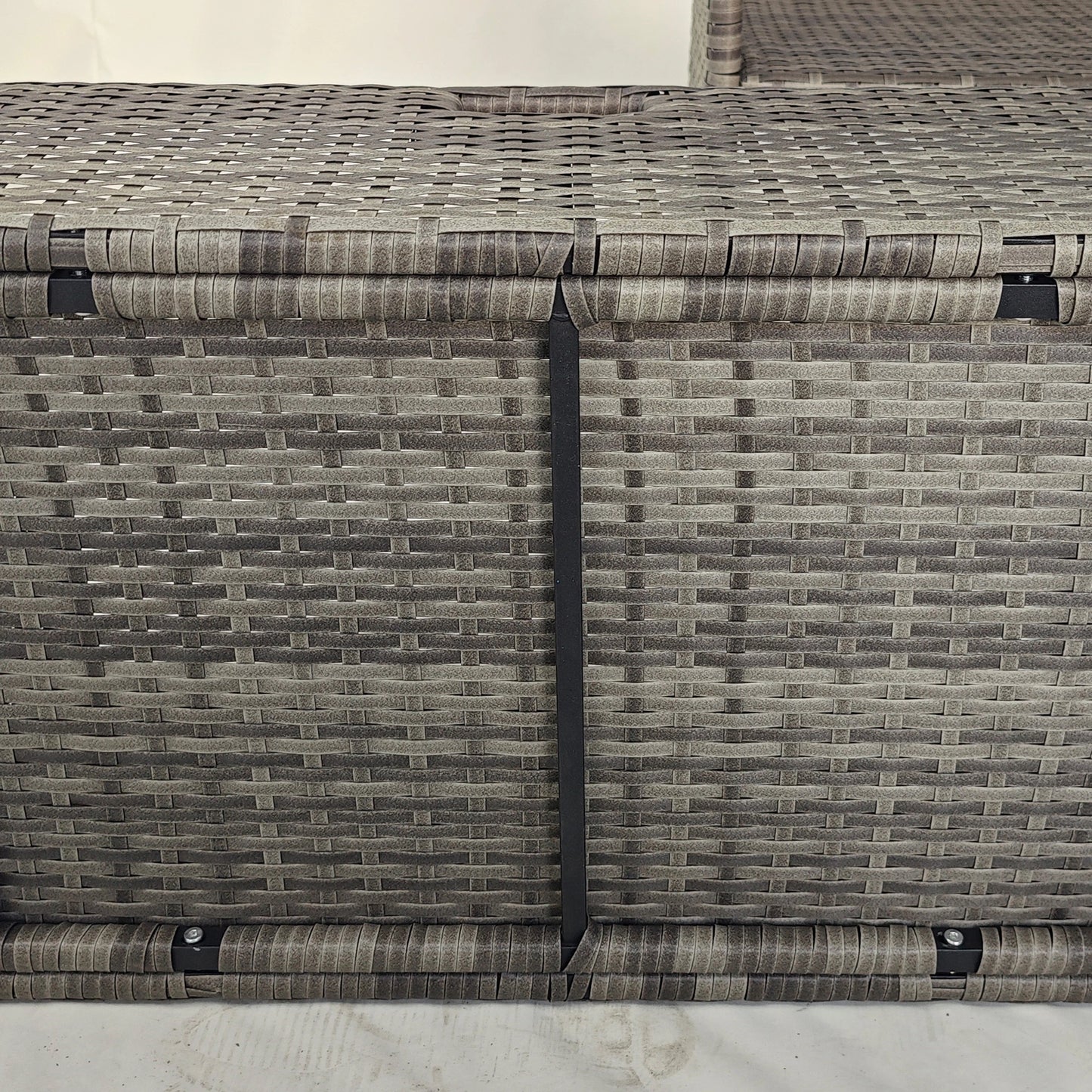 PE Wicker Serving Cart, 2-Tier Shelf, Outdoor Wheeled Rattan Cart, Grey Patio Dinning Tables at Gallery Canada