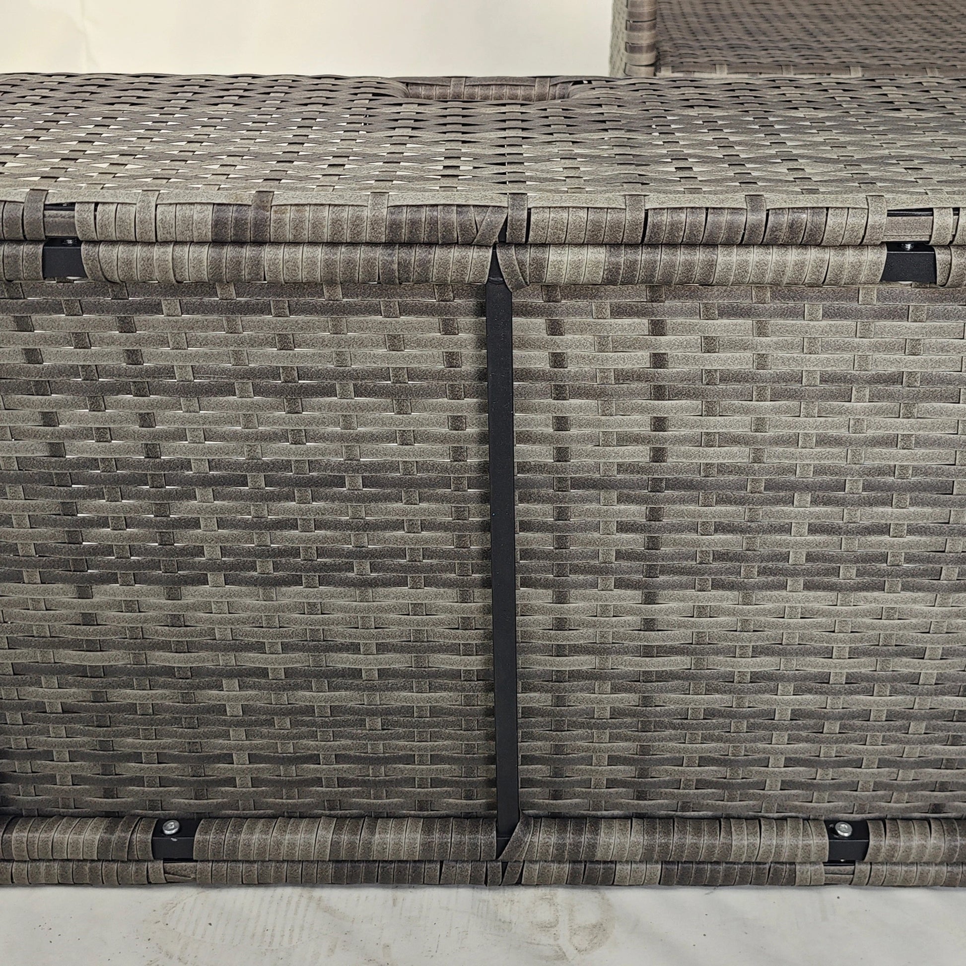 PE Wicker Serving Cart, 2-Tier Shelf, Outdoor Wheeled Rattan Cart, Grey Patio Dinning Tables at Gallery Canada