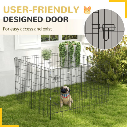 36 Inch Foldable Metal Pet Playpen, Dog Kennel Cage, 8 Panel