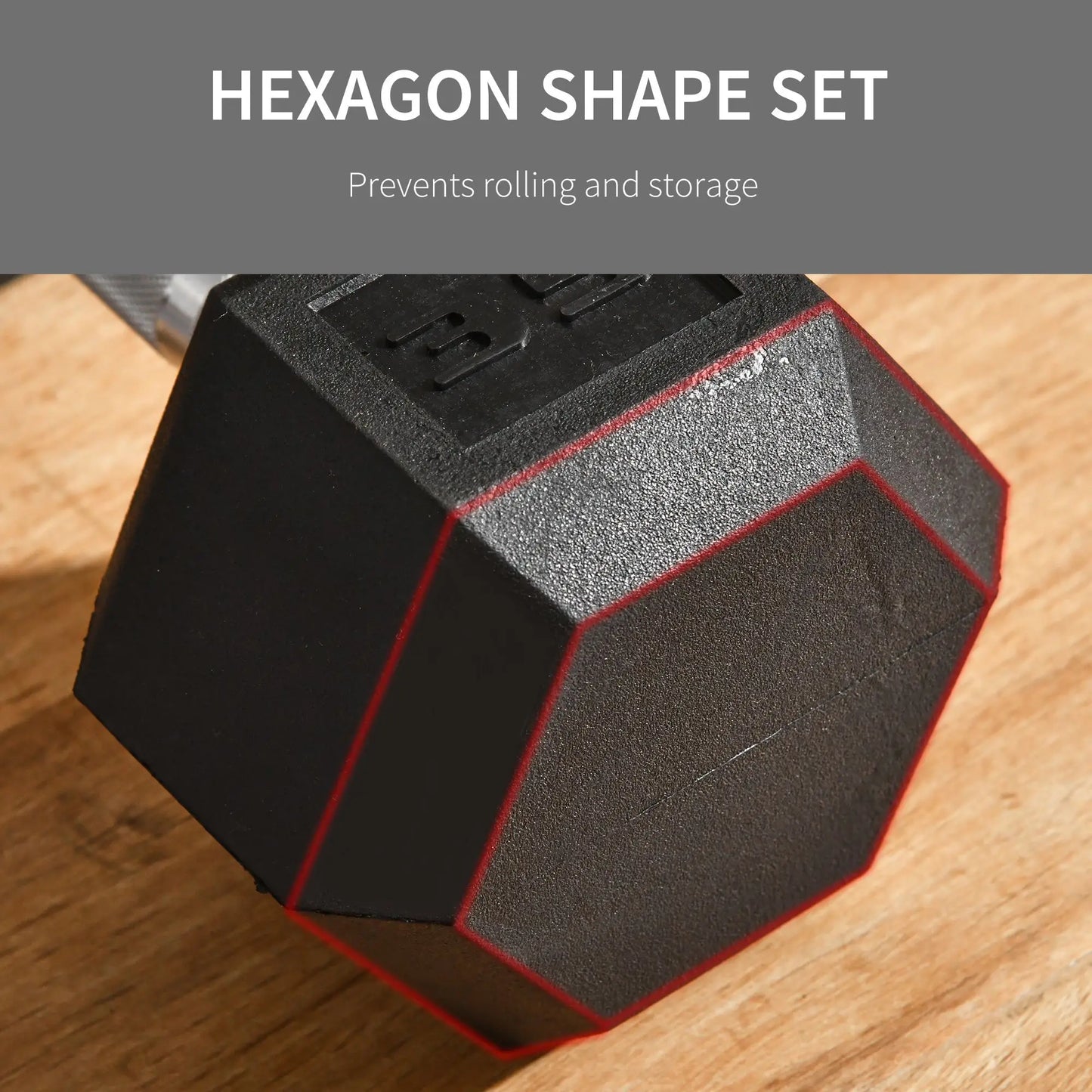 35lbs Rubber Hex Dumbbells, Hand Weight, Fitness Training, Black Dumbbells & Barbells at Gallery Canada