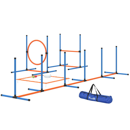 Dog Agility Training Equipment, 5PCS Obstacle Course Starter Kit With Bag Dog Agility Training Equipment Orange, Blue, Black at Gallery Canada