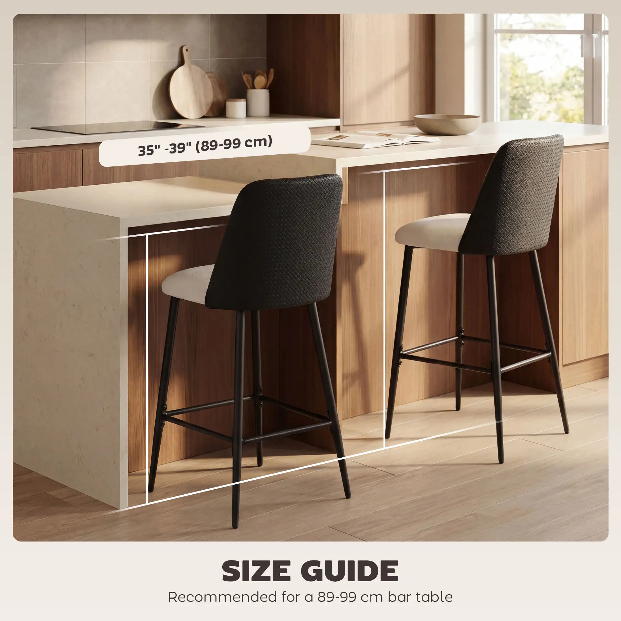 Counter Height Bar Stools Set of 2, 26