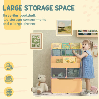 Kids Bookcase with Storage Drawer, for Classroom, Bedroom, Pink Baby & Kids Storage at Gallery Canada