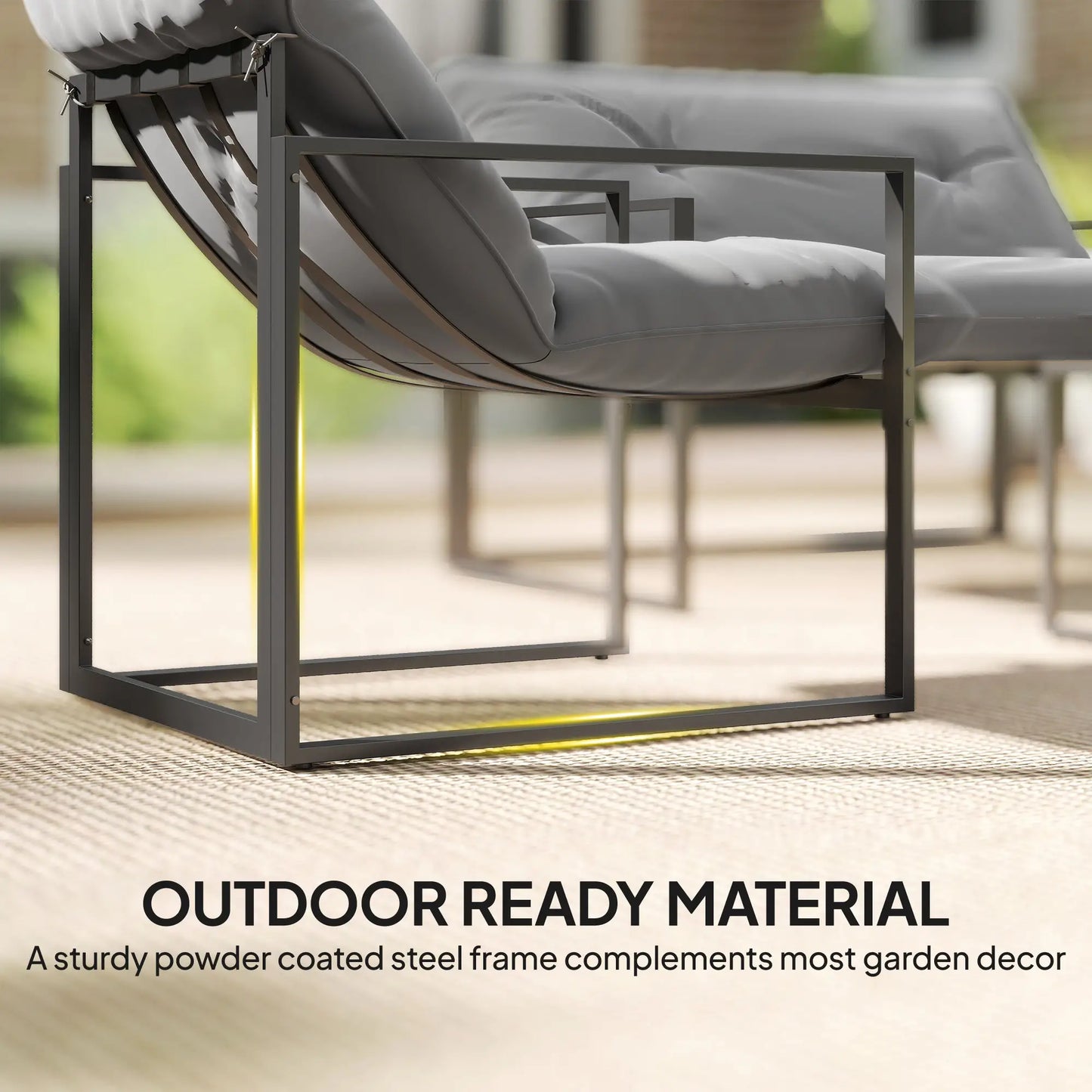 4 Piece Outdoor Furniture Set, Patio Conversation Set, Light Grey Patio Furniture Sets at Gallery Canada