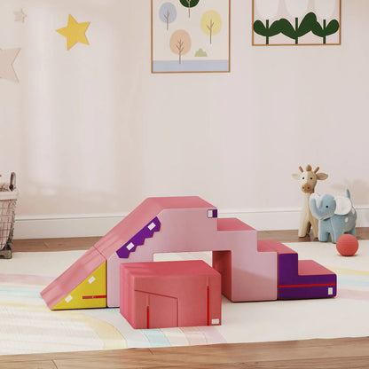 2-Piece Climbing Foam Blocks, Detachable Cover, Indoor PlaySet, Pink Kids Gym & Playmats at Gallery Canada