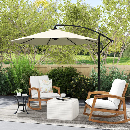 Deluxe Cantilever Umbrella, Φ10', Banana, Outdoor Sunshade, Beige Cantilever Umbrellas at Gallery Canada