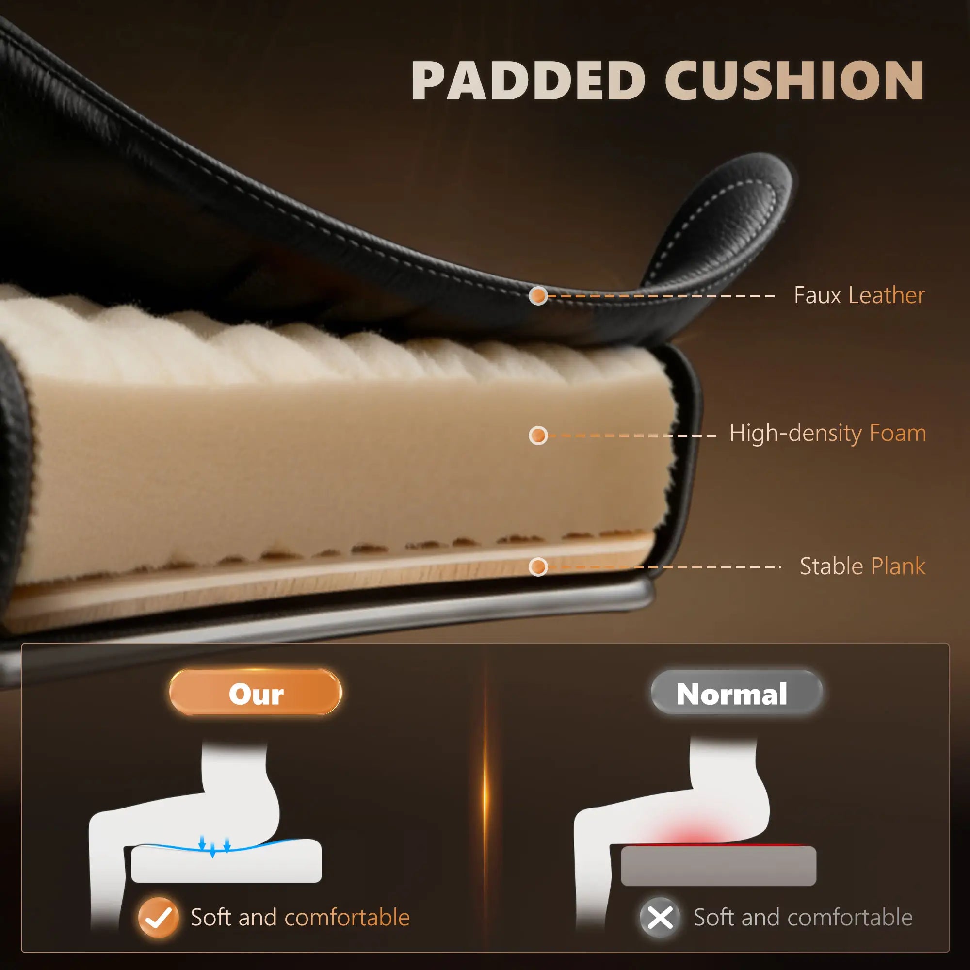 7-Point Vibrating Massage Chair, Reclining Office Chair, Footrest, Black Massage Chairs at Gallery Canada