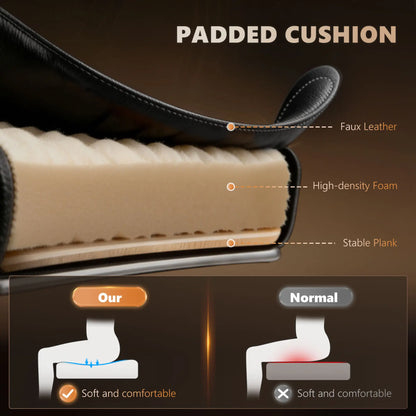 7-Point Vibrating Massage Chair, Reclining Office Chair, Footrest, Black Massage Chairs at Gallery Canada