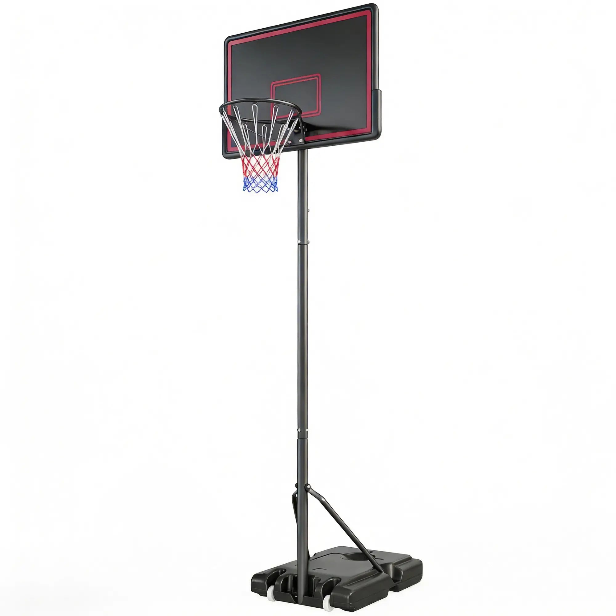 Portable Basketball Hoop, 4.4-10ft Adjustable Height With Wheels Basketball Black, Red at Gallery Canada