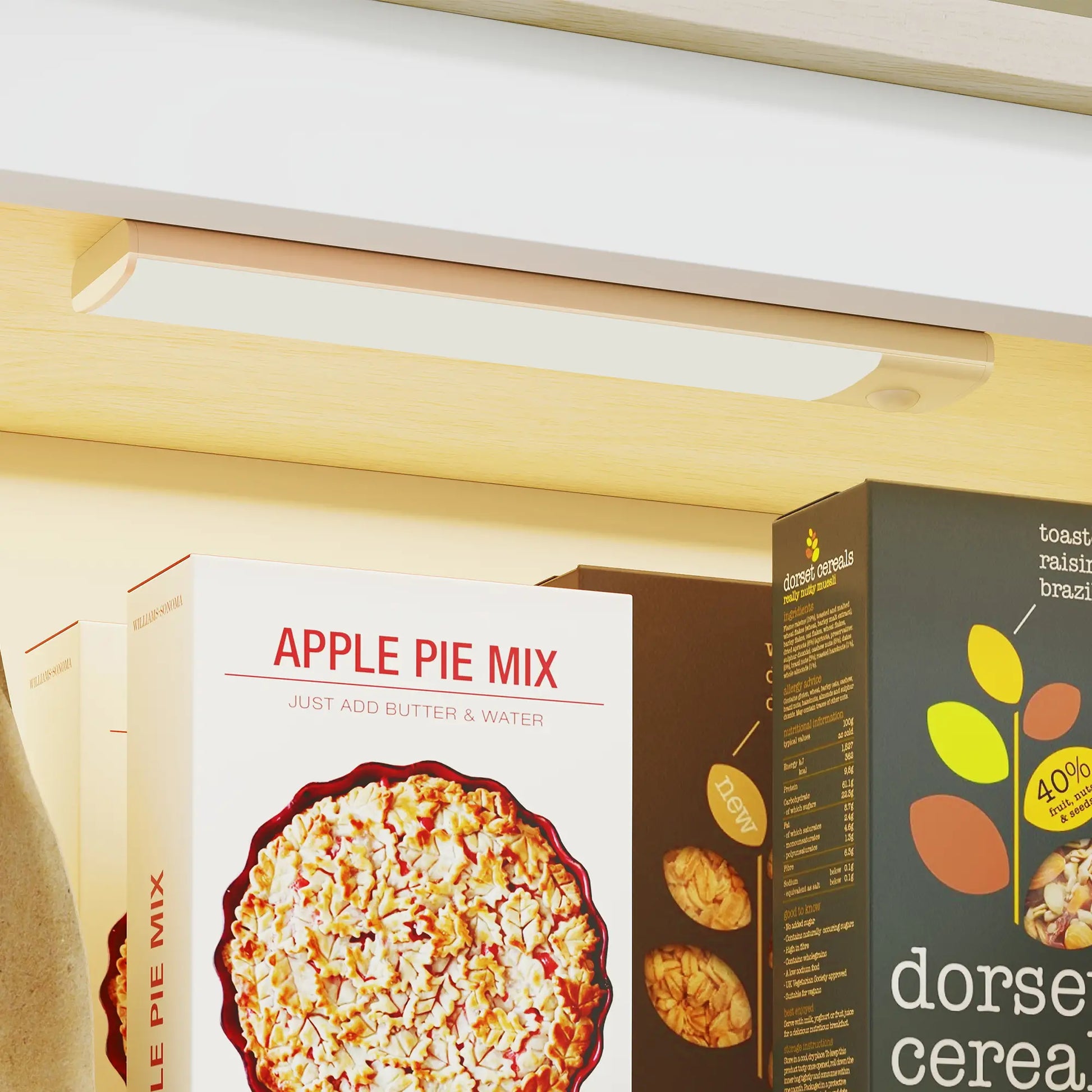 69.5" Tall Kitchen Pantry Cabinet, Motion Sensor LED Light, White Kitchen Pantry Cabinets at Gallery Canada