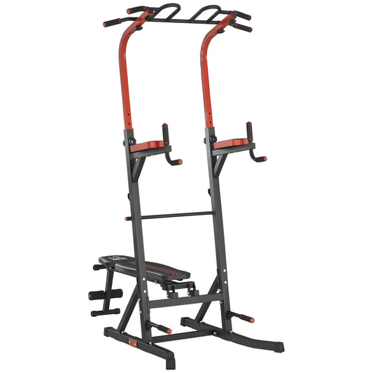 Power Tower Pull Up Bar, Home Gym Equipment, Sit Up Bench Power Towers Black, Red at Gallery Canada