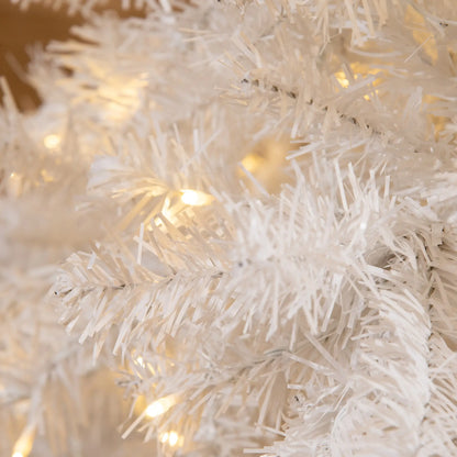 6FT Prelit Artificial Christmas Tree, Warm White LED, Auto Open, White Pre Lit Christmas Trees at Gallery Canada