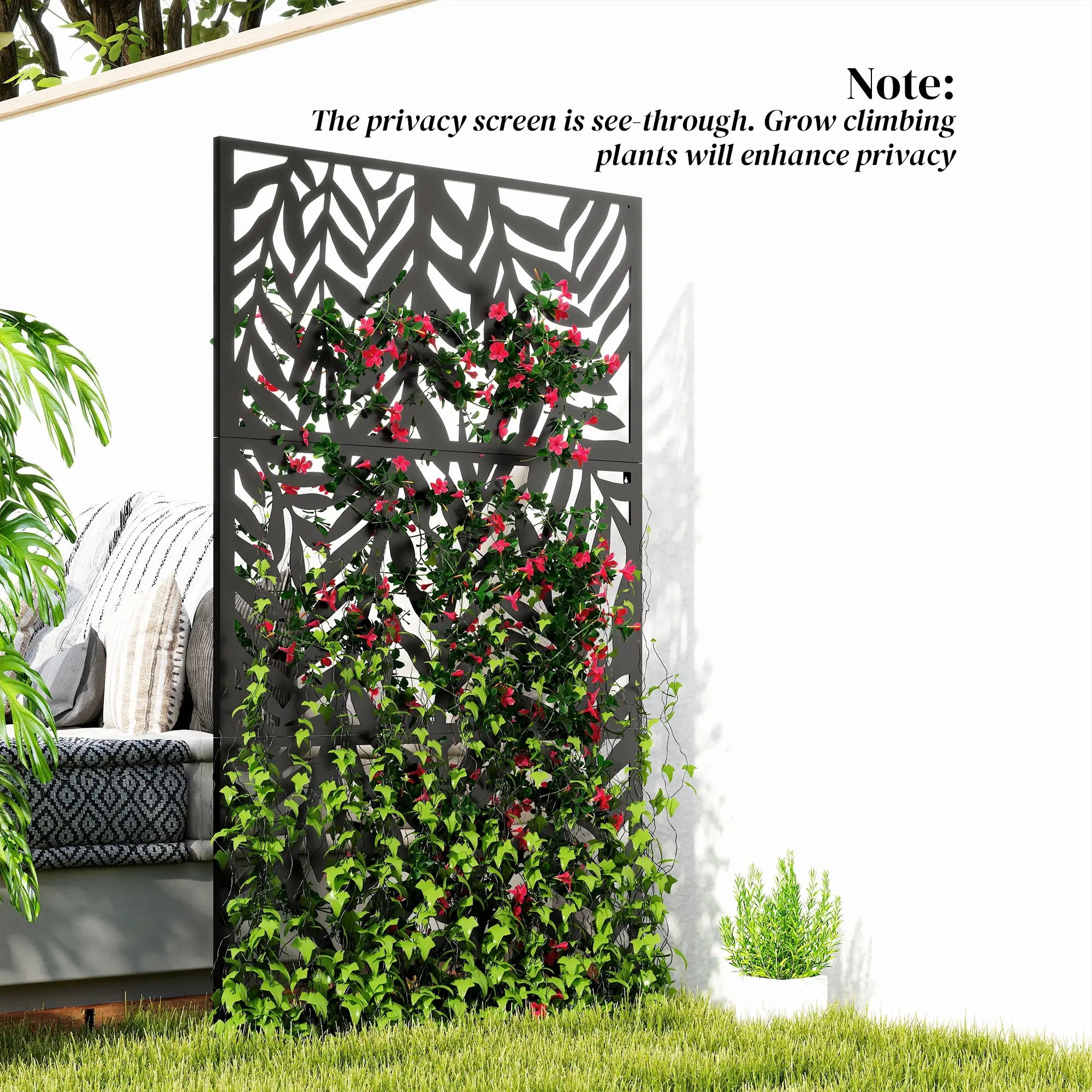 Metal Outdoor Privacy Screen, 72