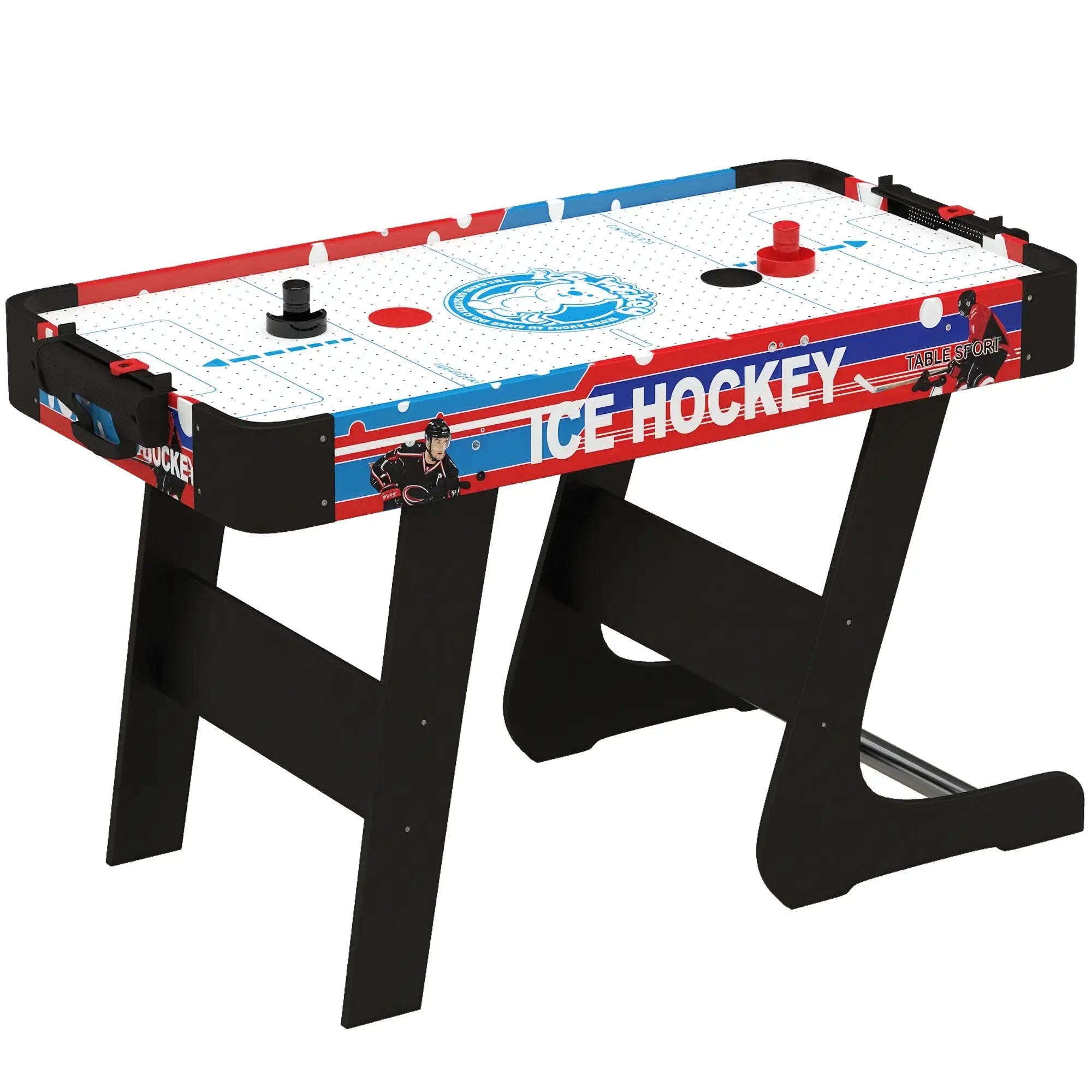 40 Folding Air Hockey Table, 2 Pucks, 2 Pushers, Scoreboard, White Game Tables at Gallery Canada