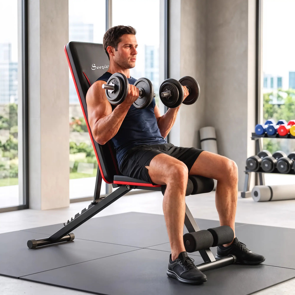 Folding Weight Bench, 7-Position Adjustable Incline Decline Weight Benches at Gallery Canada