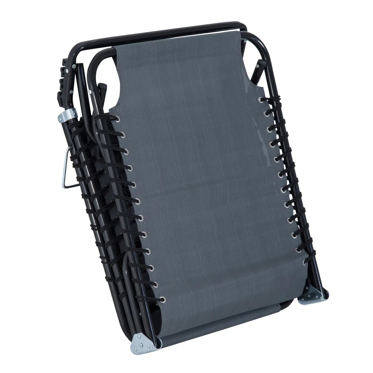 Adjustable Folding Lounge Chair, 4-Level Reclining, Grey Lounger Chairs at Gallery Canada