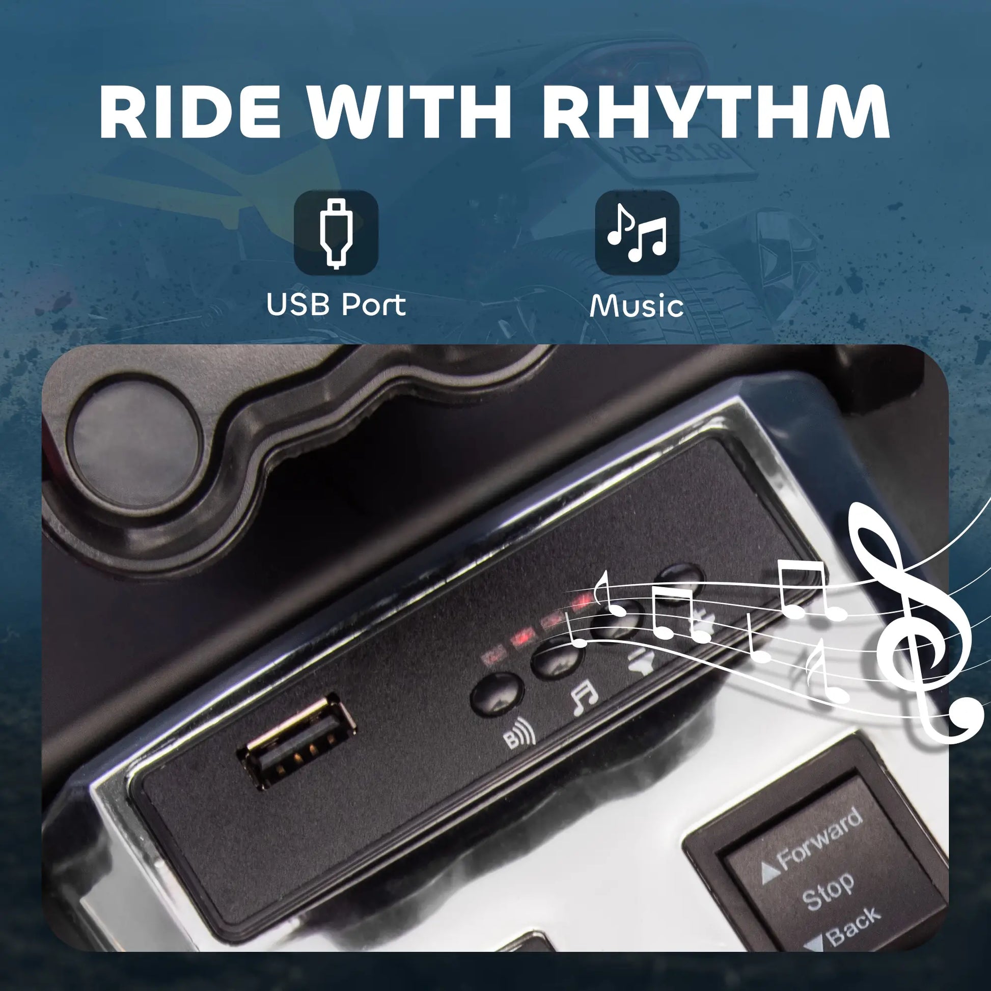 12V Kids Ride On ATV, MP3 Player, LED Lights, Ages 3-8, Yellow Electric Ride On Toys at Gallery Canada