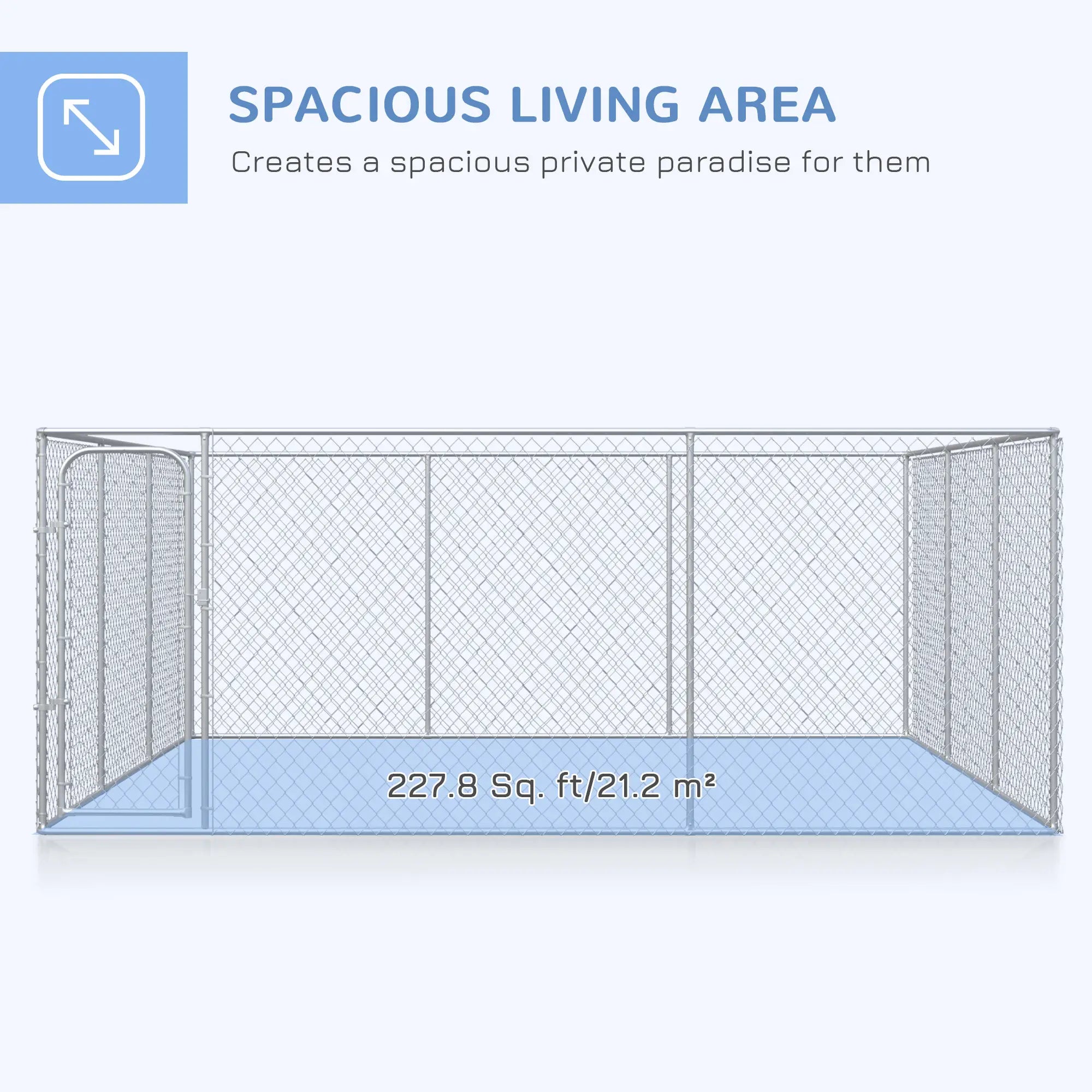 15.1' x 15.1' x 6' Dog Playpen, Galvanized Steel Frame, for Small Medium Dogs Houses, Kennels & Pens at Gallery Canada