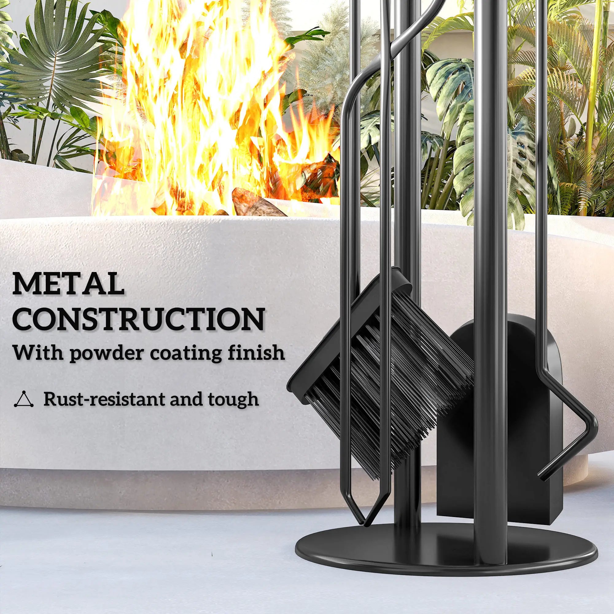 Fireplace Tools Set, 5 Pieces, Black Fireplaces & Accessories at Gallery Canada