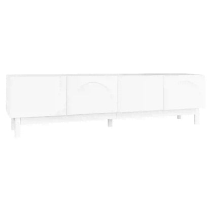 TV Stand, Wave Shaped Doors, Sturdy Legs, 66.5" L x 13.5" W x 18" H, White TV Stands at Gallery Canada