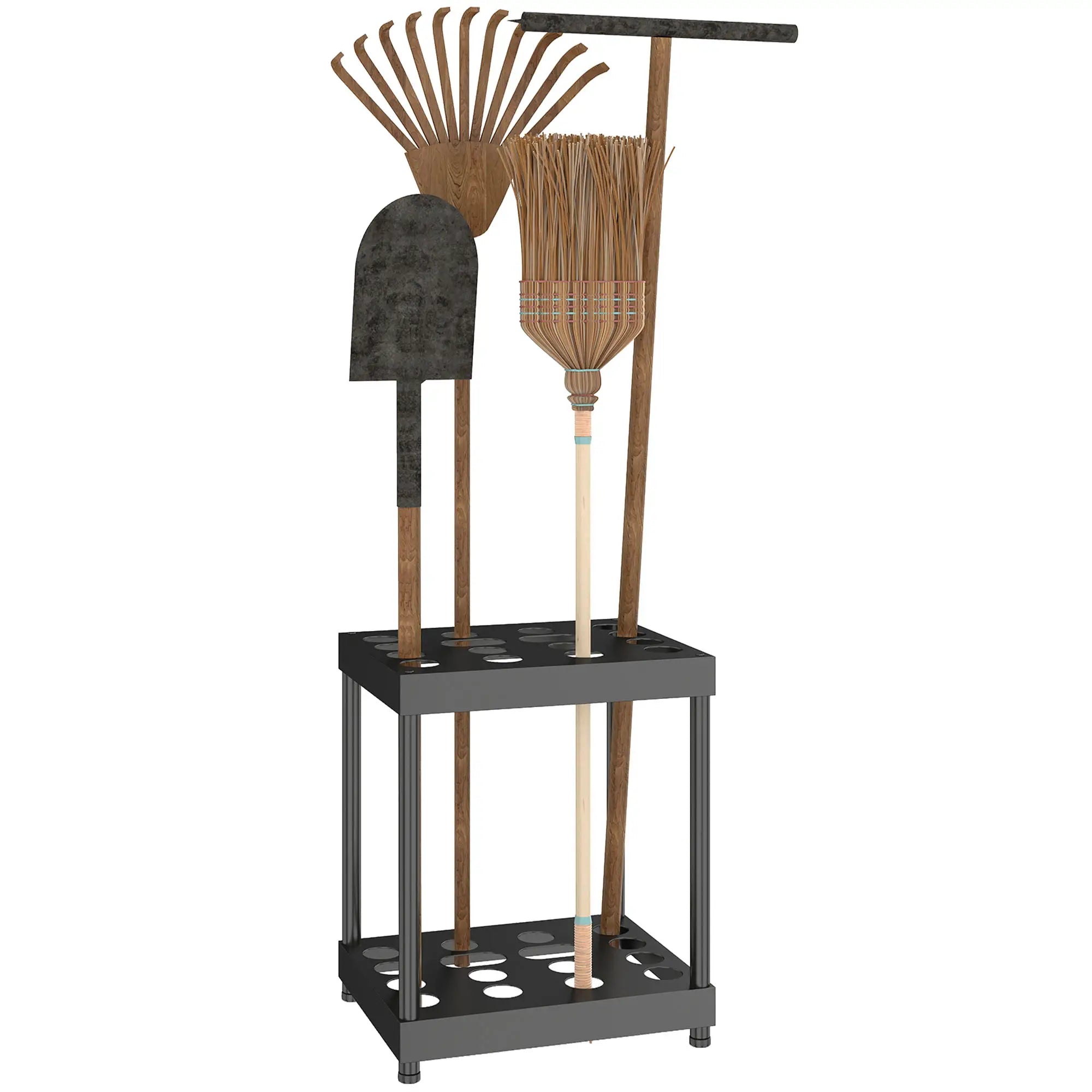 Heavy-Duty Metal Garden Tool Storage Rack, 16 Tool Organizer Garden Accessories at Gallery Canada