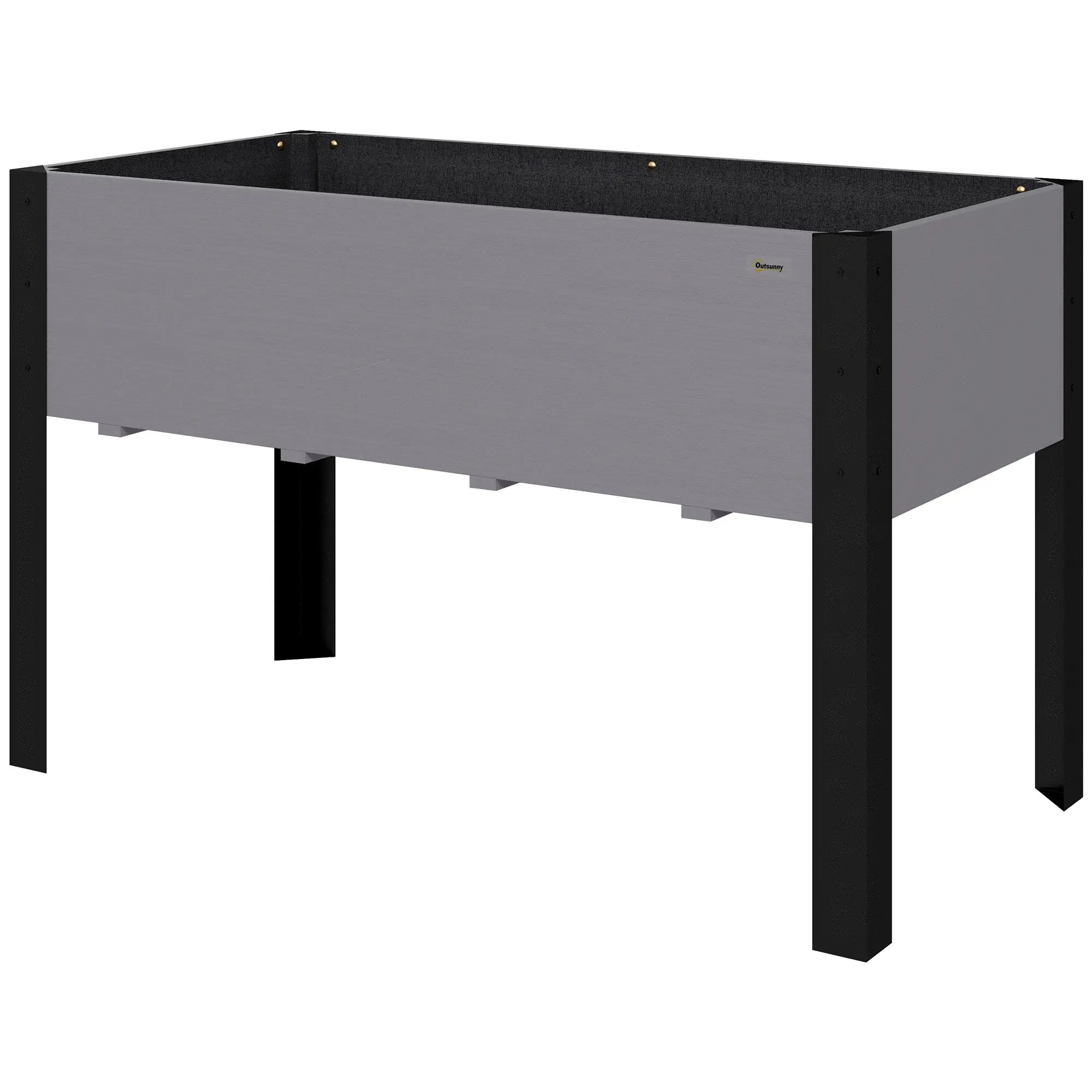 Raised Garden Bed, Elevated Planter Box, 47x24x29 Inches, Grey Raised Garden Beds Black and Grey at Gallery Canada