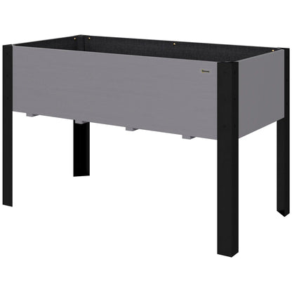 Raised Garden Bed, Elevated Planter Box, 47x24x29 Inches, Grey Raised Garden Beds Black and Grey at Gallery Canada