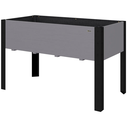 Raised Garden Bed, Elevated Planter Box, 47x24x29 Inches, Grey Raised Garden Beds Black and Grey at Gallery Canada