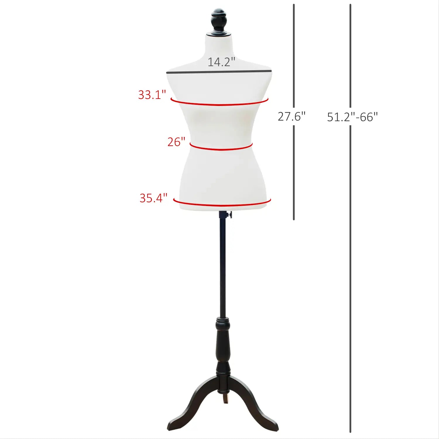 Female Mannequin Dress Form Torso, Dressmaker Stand, White Dress Form & Mannequins at Gallery Canada