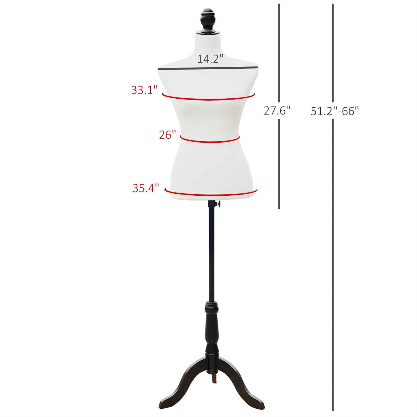 Female Mannequin Dress Form Torso, Dressmaker Stand, White Dress Form & Mannequins at Gallery Canada