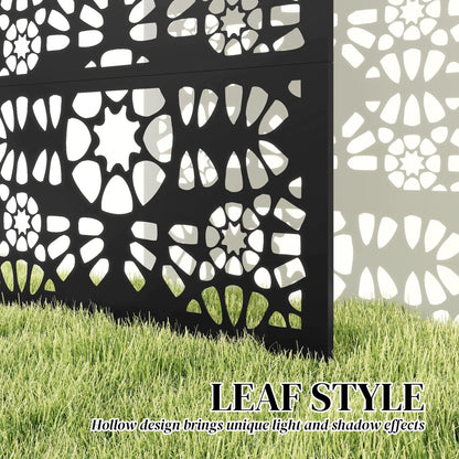 Metal Outdoor Privacy Screen 72x38 Freestanding, Black Side Awnings at Gallery Canada