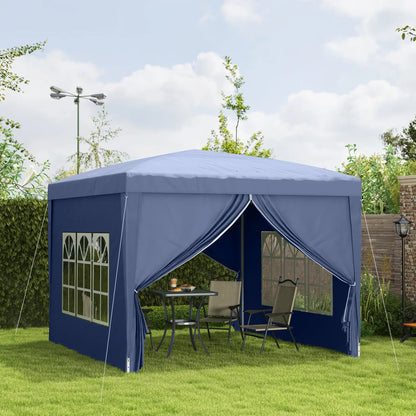 10'x10' Outdoor Pop Up Tent, Wedding Gazebo, Blue Pop Up Canopies at Gallery Canada