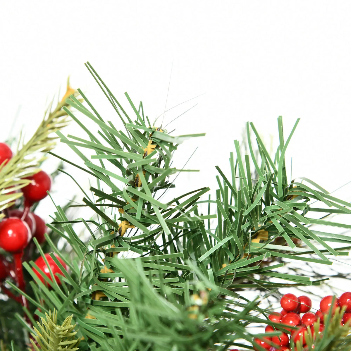1.5 Foot Prelit Artificial Christmas Tree, 16 Inch, Warm White LED, Red Berries, Pine Cones, Green Pre Lit Christmas Trees at Gallery Canada