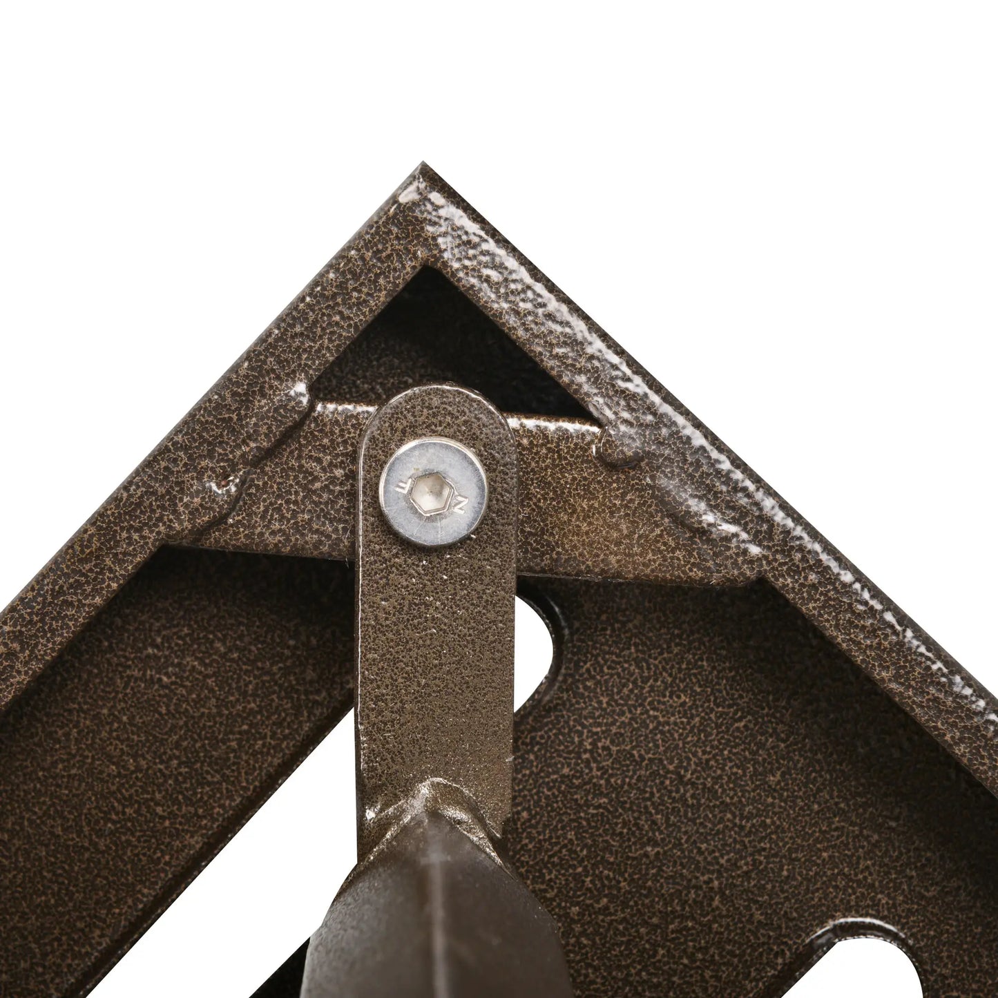 21.75" Outdoor Rattan Coffee Table, Umbrella Hole, Slatted Metal Top, Brown Patio Side Tables at Gallery Canada