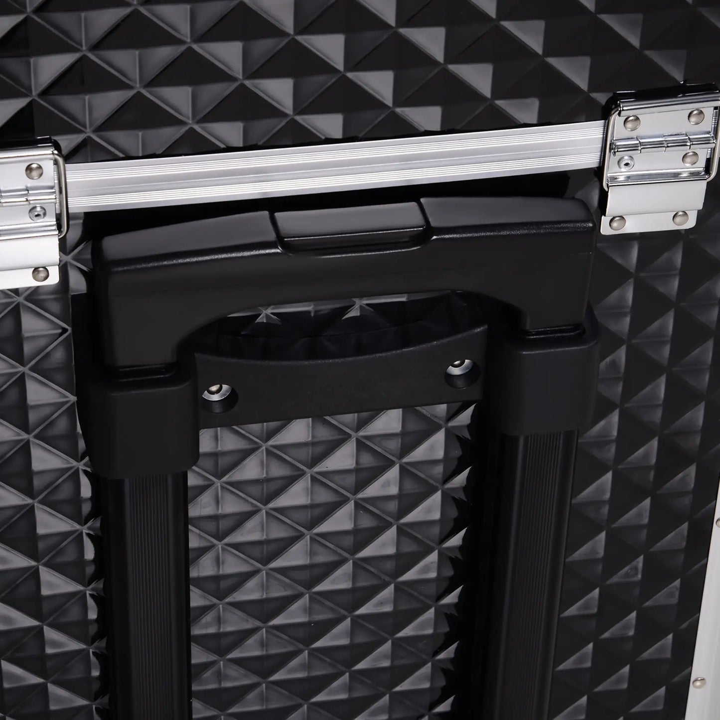 Portable Aluminum Makeup Train Case, Rolling Cosmetic Organizer, 4 Wheels, Black Makeup Cases at Gallery Canada